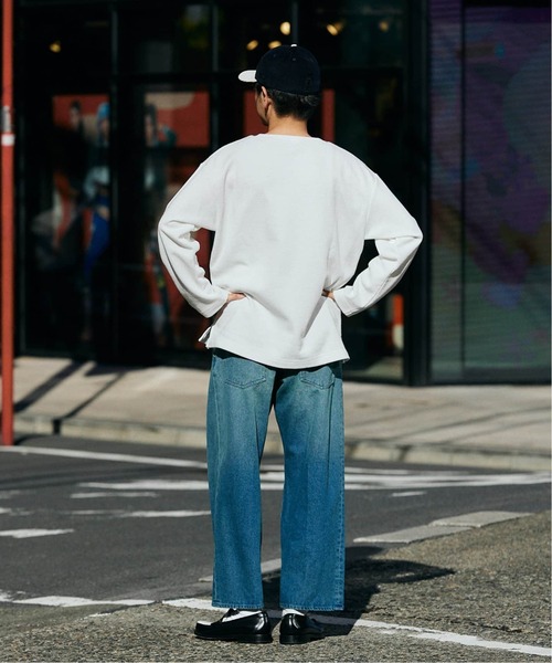 JOURNAL STANDARD relume（ジャーナルスタンダード　レリューム）の「バックブラッシュ ワッフル クルーネック L/S（Tシャツ/カットソー・メンズ・グレー/ベージュ系その他/ホワイト・MEDIUM/SMALL/LARGE）」の19枚目の写真