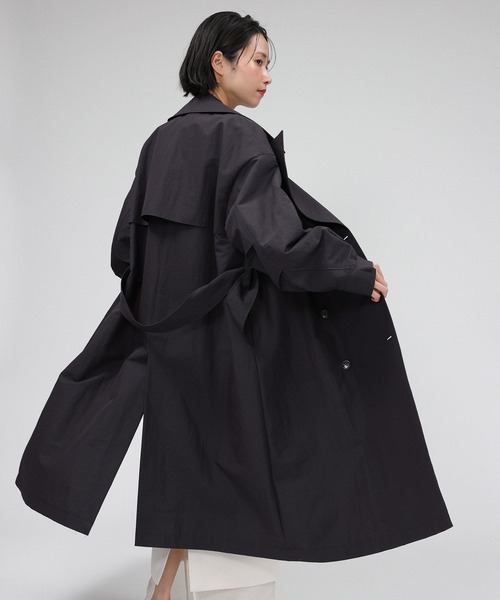 セール】コットンナイロンロングトレンチ（トレンチコート