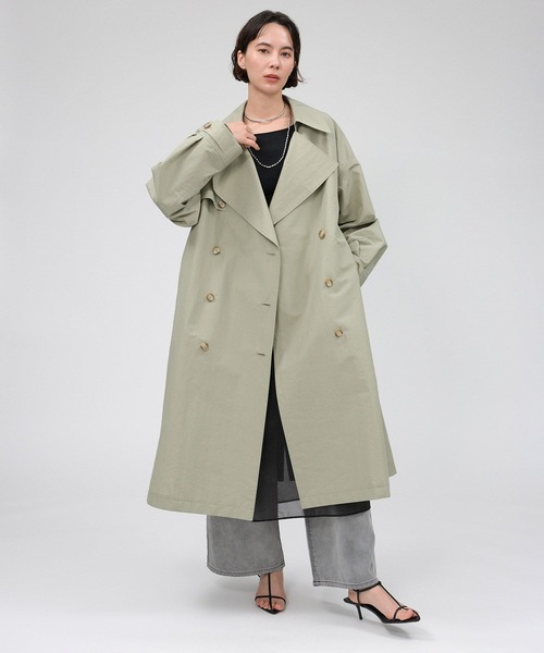 ○【新品未着用品】バビロン　トレンチコート BABYLONE トレンチコート コート ライトロングトレンチコート