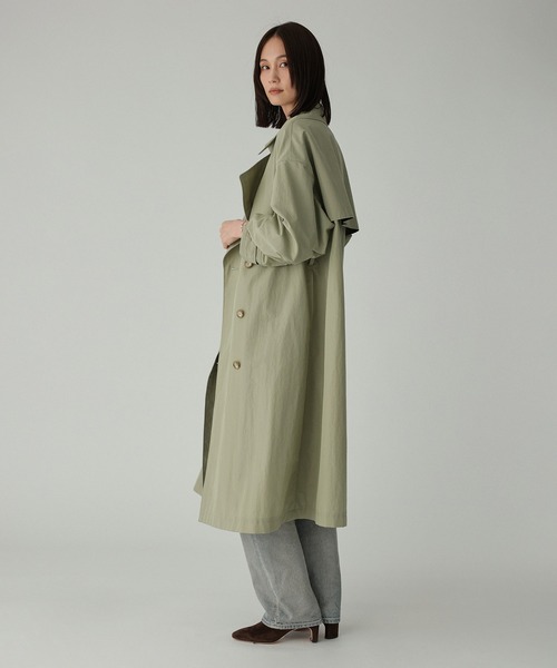 セール】コットンナイロンロングトレンチ（トレンチコート）｜BABYLONE