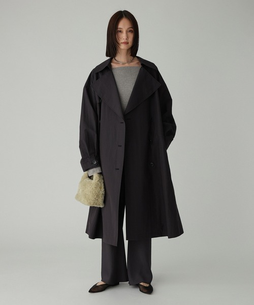 セール】コットンナイロンロングトレンチ（トレンチコート）｜BABYLONE