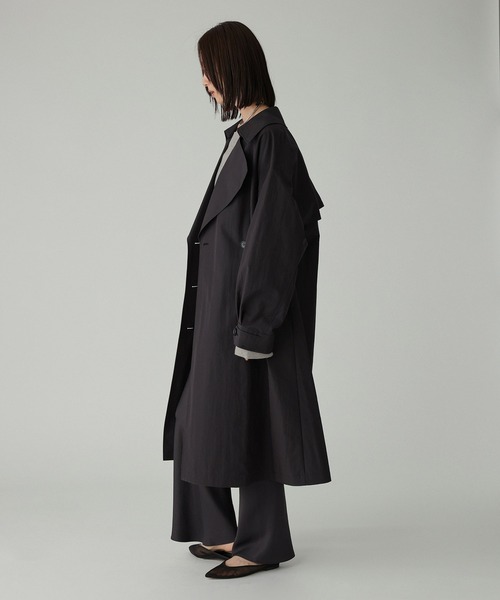 セール】コットンナイロンロングトレンチ（トレンチコート）｜BABYLONE