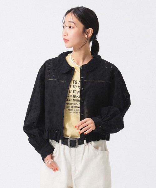 【 BEAMS BOY 】今期新作　カットワーク ショート シャツ BEAMS BOY（ビームスボーイ）の「カットワーク ショート シャツ