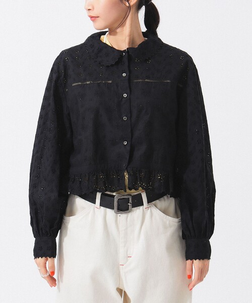 【 BEAMS BOY 】今期新作　カットワーク ショート シャツ BEAMS BOY（ビームスボーイ）の「カットワーク ショート シャツ