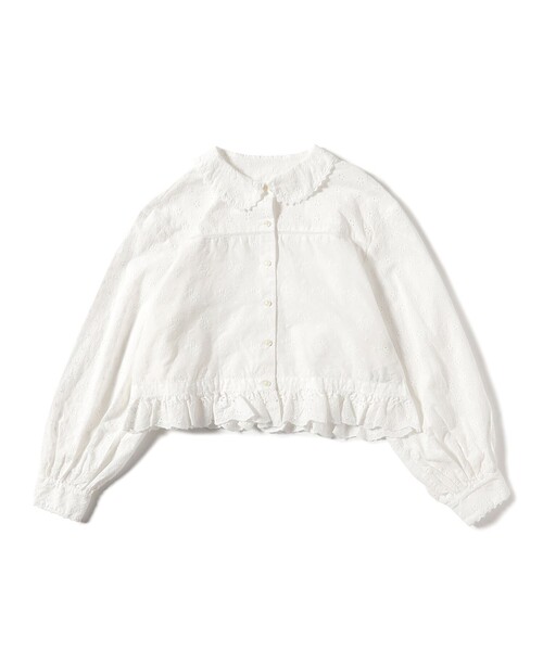 【 BEAMS BOY 】今期新作　カットワーク ショート シャツ BEAMS BOY（ビームスボーイ）の「カットワーク ショート シャツ