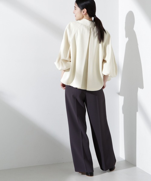 NANO universe(ナノユニバース)の「エアリーツイルショートコート(トレンチコート・レディース・ベージュ/オフホワイト・FREE)」の22枚目の写真