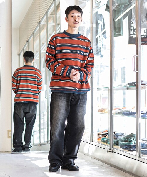 crepuscule（クレプスキュール）の「crepuscule / Light Moss Stitch P/O（Tシャツ/カットソー・メンズ・オレンジ/グレー・XL/M/L）」の3枚目の写真