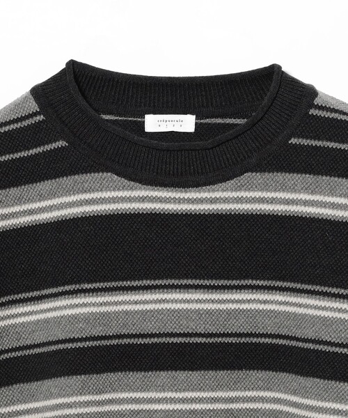 crepuscule（クレプスキュール）の「crepuscule / Light Moss Stitch P/O（Tシャツ/カットソー・メンズ・オレンジ/グレー・XL/M/L）」の6枚目の写真