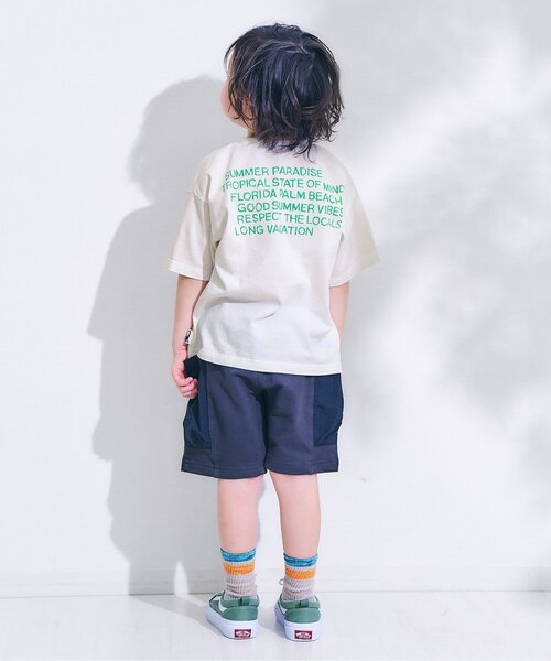 F.O.KIDS(エフオーキッズ)の「PALM BEACH POP DINO 半袖Tシャツ(Tシャツ/カットソー・キッズ・オフホワイト/ライム/ピンク・140/130/120/110/100/90/80)」の5枚目の写真