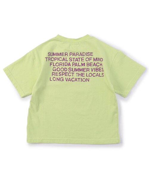 F.O.KIDS(エフオーキッズ)の「PALM BEACH POP DINO 半袖Tシャツ(Tシャツ/カットソー・キッズ・オフホワイト/ライム/ピンク・140/130/120/110/100/90/80)」の9枚目の写真