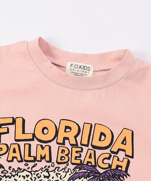 F.O.KIDS(エフオーキッズ)の「PALM BEACH POP DINO 半袖Tシャツ(Tシャツ/カットソー・キッズ・オフホワイト/ライム/ピンク・140/130/120/110/100/90/80)」の10枚目の写真