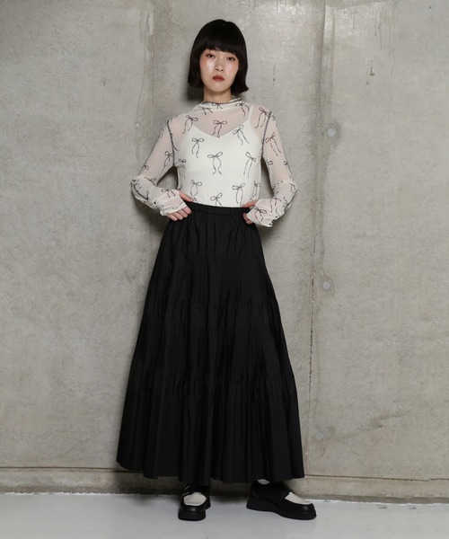 セール】プリントシアーインナー（Tシャツ/カットソー）｜ROSE