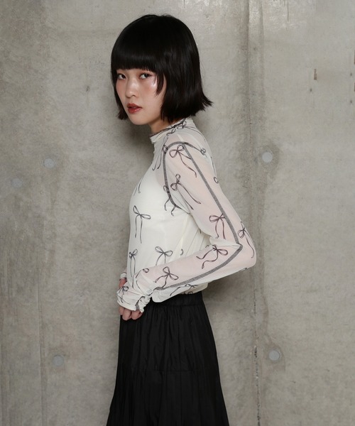 tシャツ プリントシアーインナー レディース セール】プリントシアーインナー（Tシャツ/カットソー）｜ROSE