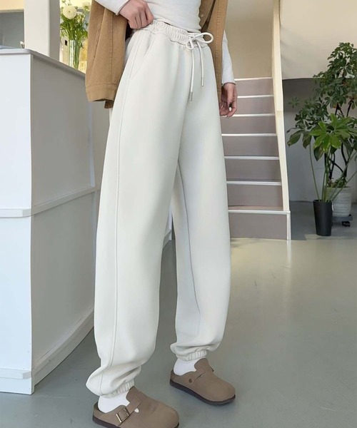 aimoha(アイモハ)の「ドローストリングカジュアルパンツ(スウェットパンツ・レディース・ネイビー/杢グレー/オフホワイト/ブラック・X-LARGE/LARGE/MEDIUM)」の8枚目の写真