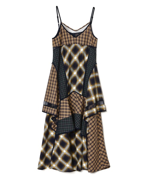 AULA AILA（アウラアイラ）の「チェックキャミソールワンピース（ワンピース・レディース・ブラック/イエロー/ブルー・0）」の4枚目の写真