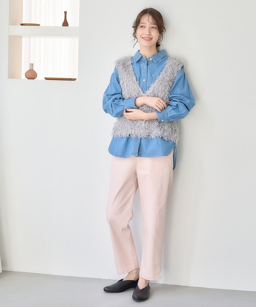 studio CLIP（スタディオクリップ）の「着丈選べるフリンジベスト（ベスト・レディース・グレー/ナチュラル/ベージュ・LARGE/MEDIUM）」の20枚目の写真