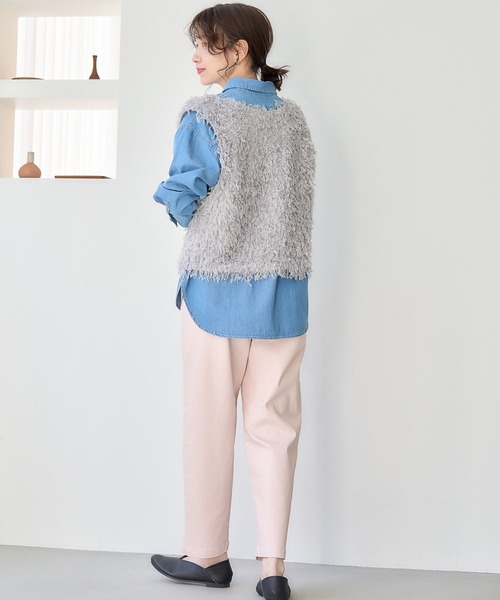 studio CLIP（スタディオクリップ）の「着丈選べるフリンジベスト（ベスト・レディース・グレー/ナチュラル/ベージュ・LARGE/MEDIUM）」の21枚目の写真