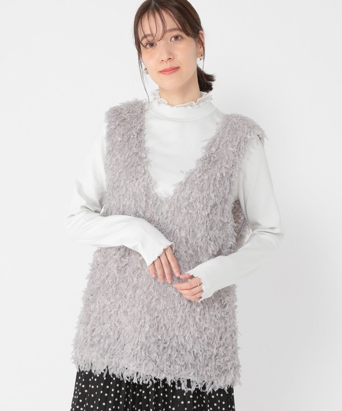 studio CLIP（スタディオクリップ）の「着丈選べるフリンジベスト（ベスト・レディース・グレー/ナチュラル/ベージュ・LARGE/MEDIUM）」の22枚目の写真