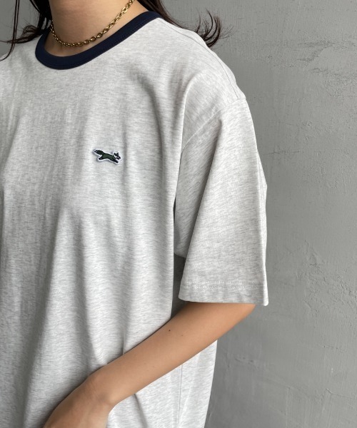 tシャツ 「TOWN CRAFT/タウンクラフト・THE FOX/ザフォックス」 別注 ワンポイントロゴワッペン リンガーTシャツ レディース メンズ TOWN CRAFT/タウンクラフト・THE FOX/ザフォックス] 別注 ワン