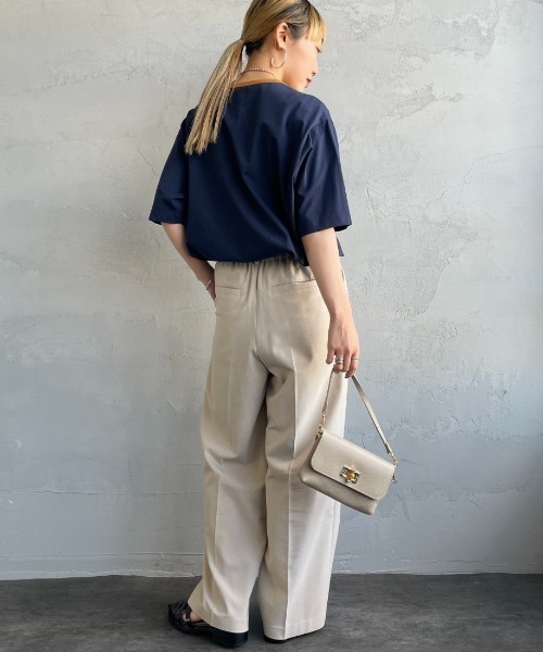 TOWNCRAFT（タウンクラフト）の「[TOWN CRAFT/タウンクラフト・THE FOX/ザフォックス] 別注 ワンポイントロゴワッペン リンガーTシャツ（Tシャツ/カットソー・レディース・ベージュ/ブラック/チャコール/オフホワイト/ライトグレー/ネイビー・L/M/S/XS）」の12枚目の写真