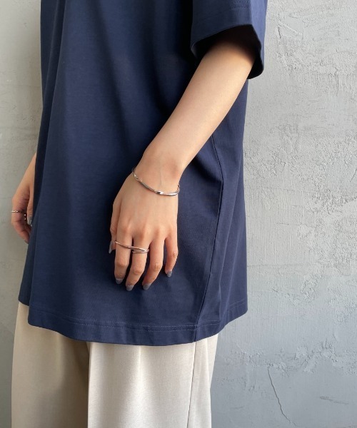 TOWNCRAFT（タウンクラフト）の「[TOWN CRAFT/タウンクラフト・THE FOX/ザフォックス] 別注 ワンポイントロゴワッペン リンガーTシャツ（Tシャツ/カットソー・レディース・ベージュ/ブラック/チャコール/オフホワイト/ライトグレー/ネイビー・L/M/S/XS）」の18枚目の写真