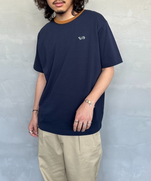 TOWNCRAFT（タウンクラフト）の「[TOWN CRAFT/タウンクラフト・THE FOX/ザフォックス] 別注 ワンポイントロゴワッペン リンガーTシャツ（Tシャツ/カットソー・レディース・ベージュ/ブラック/チャコール/オフホワイト/ライトグレー/ネイビー・L/M/S/XS）」の19枚目の写真