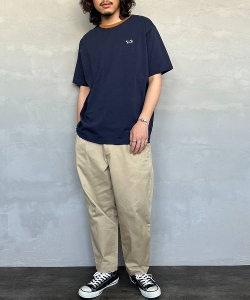 TOWNCRAFT（タウンクラフト）の「[TOWN CRAFT/タウンクラフト・THE FOX/ザフォックス] 別注 ワンポイントロゴワッペン リンガーTシャツ（Tシャツ/カットソー・レディース・ベージュ/ブラック/チャコール/オフホワイト/ライトグレー/ネイビー・L/M/S/XS）」の22枚目の写真