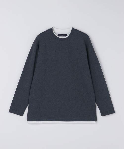 SHIPS Colors(シップス カラーズ)の「SHIPS Colors:フェイクレイヤード ロンT(Tシャツ/カットソー・メンズ・ベージュ/ネイビー/グレー・MEDIUM/LARGE/X-LARGE)」の3枚目の写真