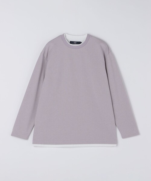 SHIPS Colors(シップス カラーズ)の「SHIPS Colors:フェイクレイヤード ロンT(Tシャツ/カットソー・メンズ・ベージュ/ネイビー/グレー・MEDIUM/LARGE/X-LARGE)」の1枚目の写真