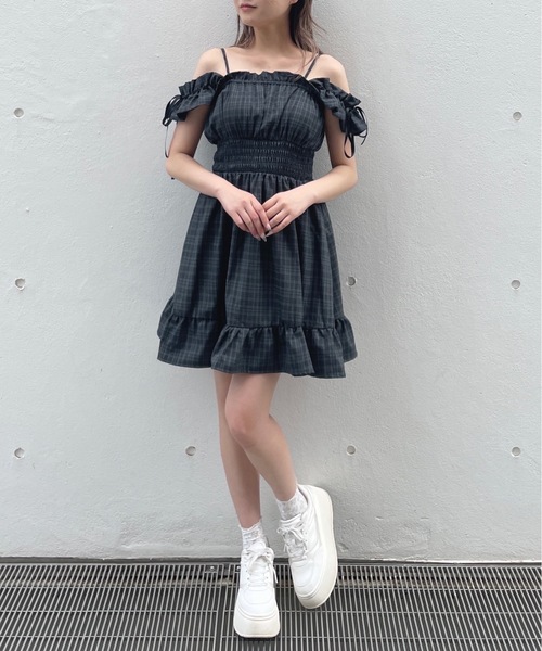 2way肩リボンミニワンピース（ワンピース）｜one way（ワンウェイ）の