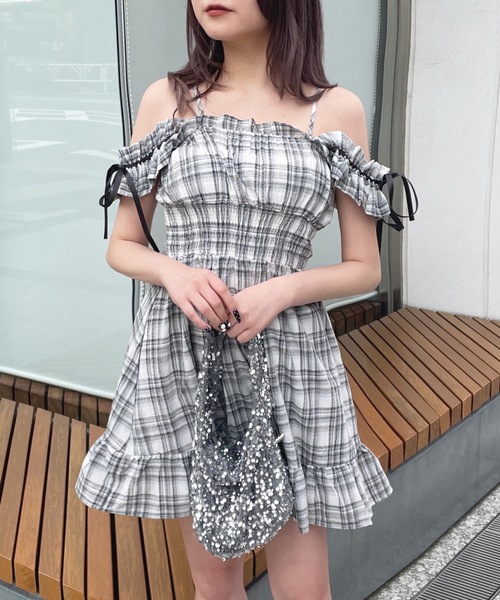 2way肩リボンミニワンピース（ワンピース）｜one way（ワンウェイ）の