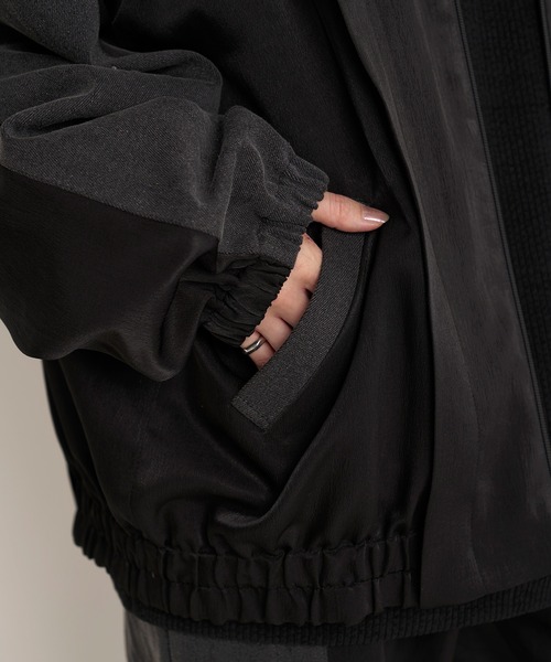 Nora Lily(ノラリリー)の「【Nora Lily】Denim x Nylon Combination Track Jacket(テーラードジャケット・メンズ・ブラック系その他/ブラウン系その他/グレー系その他・FREE)」の7枚目の写真