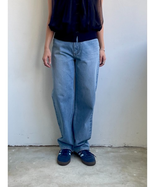 fireservice(ファイヤーサービス)の「【 Fire Service / ファイヤーサービス 】 HIGHRISE STRAIGHT C100 / ハイライズ ストレートデニム(デニムパンツ・レディース・ライトブルー・23/24/25/26/27/28)」の2枚目の写真