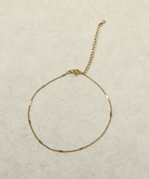 CEMONEMO（セモネモ）の「【金属アレルギー対応】 ステーションチェーン アンクレット / サージカルステンレス316L（アンクレット・レディース・シルバー/ゴールド・FREE）」の13枚目の写真