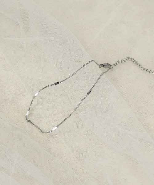 CEMONEMO（セモネモ）の「【金属アレルギー対応】 ステーションチェーン アンクレット / サージカルステンレス316L（アンクレット・レディース・シルバー/ゴールド・FREE）」の15枚目の写真