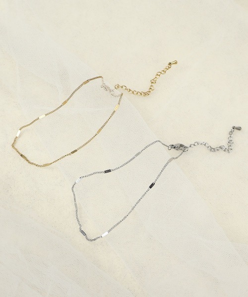 CEMONEMO（セモネモ）の「【金属アレルギー対応】 ステーションチェーン アンクレット / サージカルステンレス316L（アンクレット・レディース・シルバー/ゴールド・FREE）」の16枚目の写真