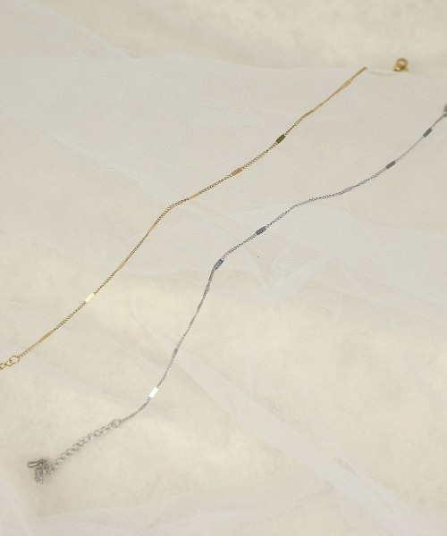 CEMONEMO（セモネモ）の「【金属アレルギー対応】 ステーションチェーン アンクレット / サージカルステンレス316L（アンクレット・レディース・シルバー/ゴールド・FREE）」の21枚目の写真