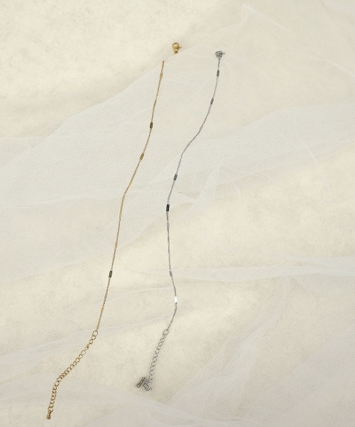 CEMONEMO（セモネモ）の「【金属アレルギー対応】 ステーションチェーン アンクレット / サージカルステンレス316L（アンクレット・レディース・シルバー/ゴールド・FREE）」の22枚目の写真