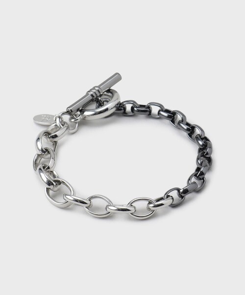 tk.TAKEO KIKUCHI（ティーケータケオキクチ）の「◆グラデーションチェーンブレスレット（ブレスレット・メンズ・シルバー系その他3/シルバー系/シルバー系1/シルバー系2/シルバー系その他/シルバー・00）」の4枚目の写真