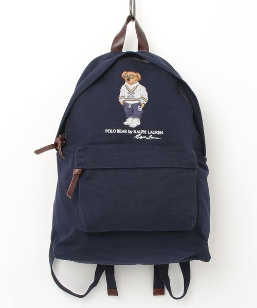 POLO RALPH LAUREN（ポロ ラルフ ローレン）の「Polo ベア キャンバス バックパック（バックパック/リュック・メンズ・ネイビー系1・ONE）」の4枚目の写真
