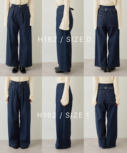 【 ネット完売品 】 カスタネ スーパーワイドネップデニムパンツ インディゴ 0 新色追加/低身長サイズ/2サイズ展開】スーパーワイドネップ