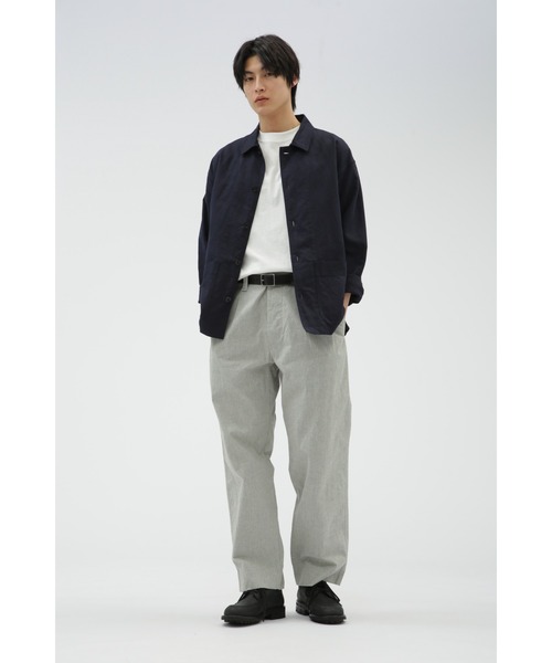 MHL.（エムエイチエル）の「COTTON HEMP OXFORD（シャツ/ブラウス・メンズ・ネイビー/グレー系その他2・LARGE/MEDIUM/SMALL）」の10枚目の写真