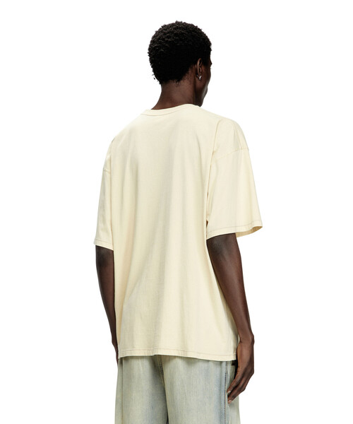 DIESEL t-boxt-r4 グラフィック Tシャツ T-BOXT-R4 Acid-wash T-shirt with printed graphics｜ブラック