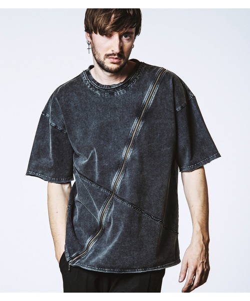 NO ID.(ノーアイディ)の「【NO ID.】Multi Seam Zip Big T-Shirt / マルチ シーム ジップ ビッグ Tシャツ(Tシャツ/カットソー・メンズ・グレー/ブラック/ホワイト・ONE SIZE)」の11枚目の写真