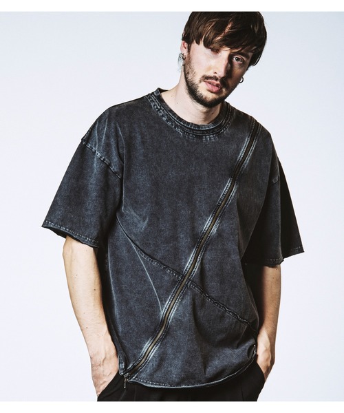 NO ID.(ノーアイディ)の「【NO ID.】Multi Seam Zip Big T-Shirt / マルチ シーム ジップ ビッグ Tシャツ(Tシャツ/カットソー・メンズ・グレー/ブラック/ホワイト・ONE SIZE)」の10枚目の写真