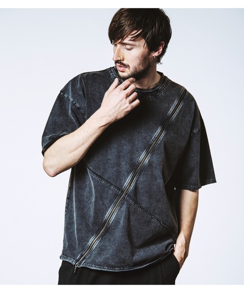 NO ID.(ノーアイディ)の「【NO ID.】Multi Seam Zip Big T-Shirt / マルチ シーム ジップ ビッグ Tシャツ(Tシャツ/カットソー・メンズ・グレー/ブラック/ホワイト・ONE SIZE)」の9枚目の写真