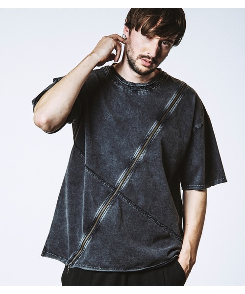NO ID.(ノーアイディ)の「【NO ID.】Multi Seam Zip Big T-Shirt / マルチ シーム ジップ ビッグ Tシャツ(Tシャツ/カットソー・メンズ・グレー/ブラック/ホワイト・ONE SIZE)」の8枚目の写真