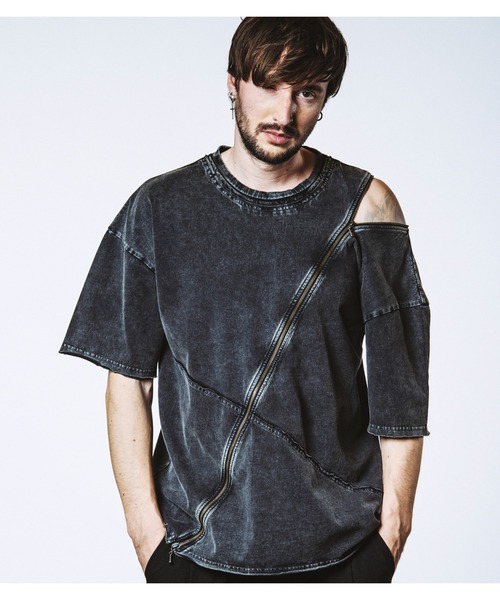 NO ID.(ノーアイディ)の「【NO ID.】Multi Seam Zip Big T-Shirt / マルチ シーム ジップ ビッグ Tシャツ(Tシャツ/カットソー・メンズ・グレー/ブラック/ホワイト・ONE SIZE)」の7枚目の写真