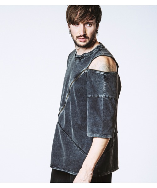 NO ID.(ノーアイディ)の「【NO ID.】Multi Seam Zip Big T-Shirt / マルチ シーム ジップ ビッグ Tシャツ(Tシャツ/カットソー・メンズ・グレー/ブラック/ホワイト・ONE SIZE)」の5枚目の写真