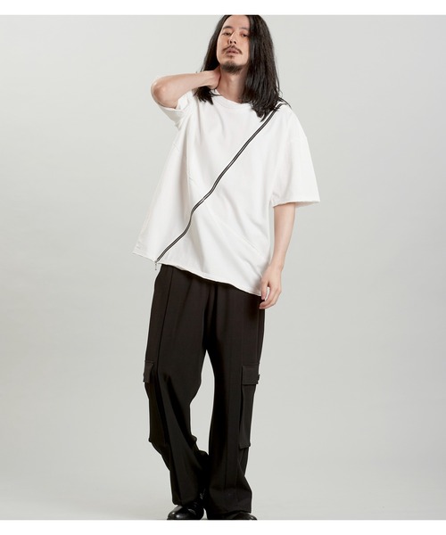 NO ID.(ノーアイディ)の「【NO ID.】Multi Seam Zip Big T-Shirt / マルチ シーム ジップ ビッグ Tシャツ(Tシャツ/カットソー・メンズ・グレー/ブラック/ホワイト・ONE SIZE)」の17枚目の写真